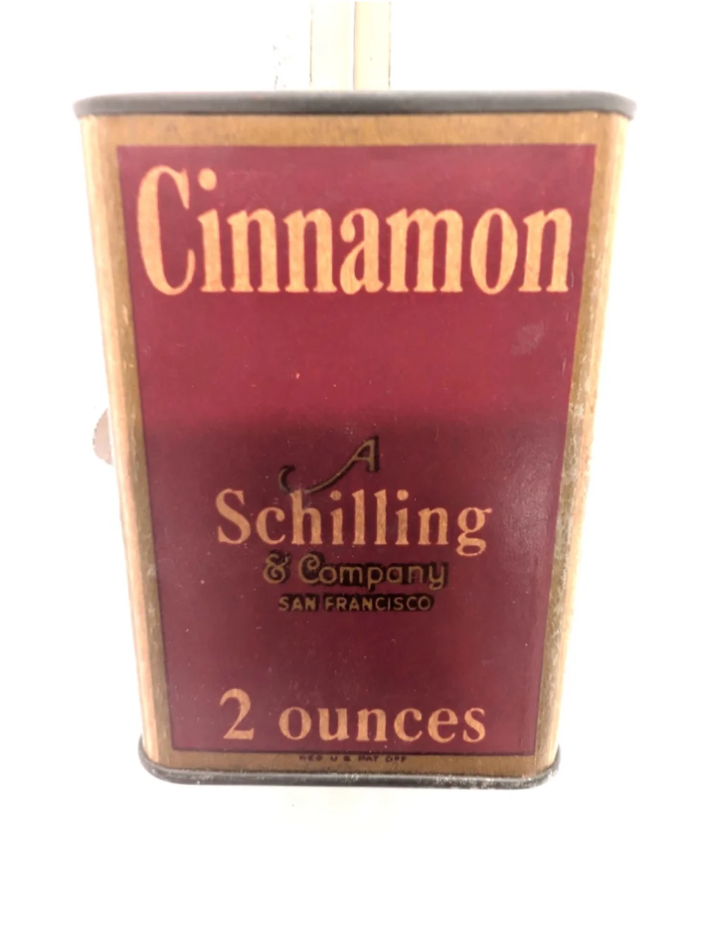 Vintage A. Schilling & Co Cinnamon Spice Box - 2 oz